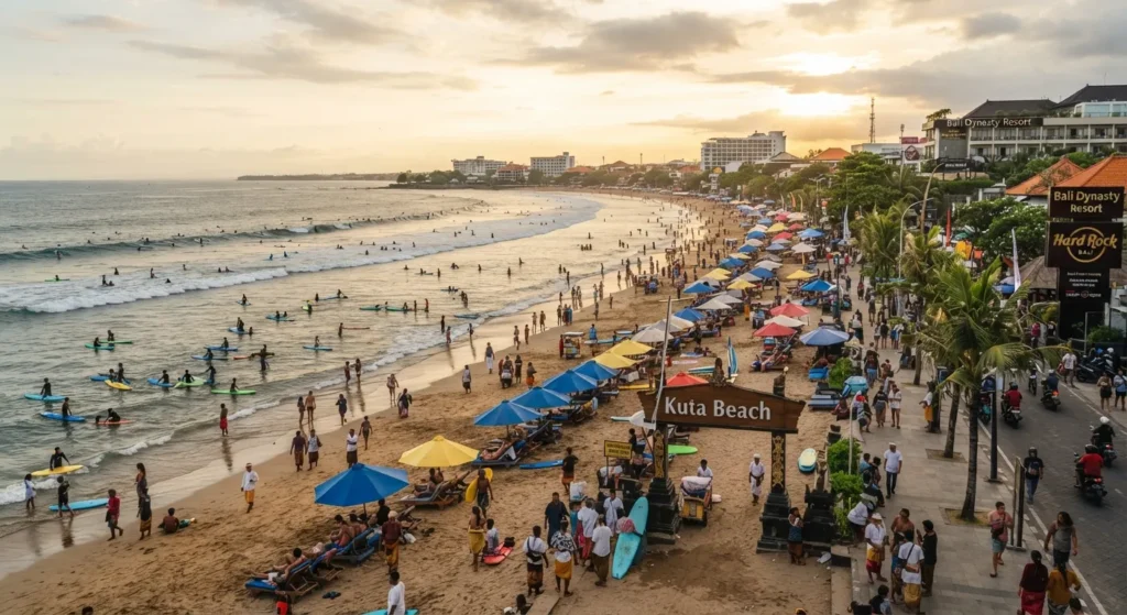 Kuta Beach in Bali, Indonesia